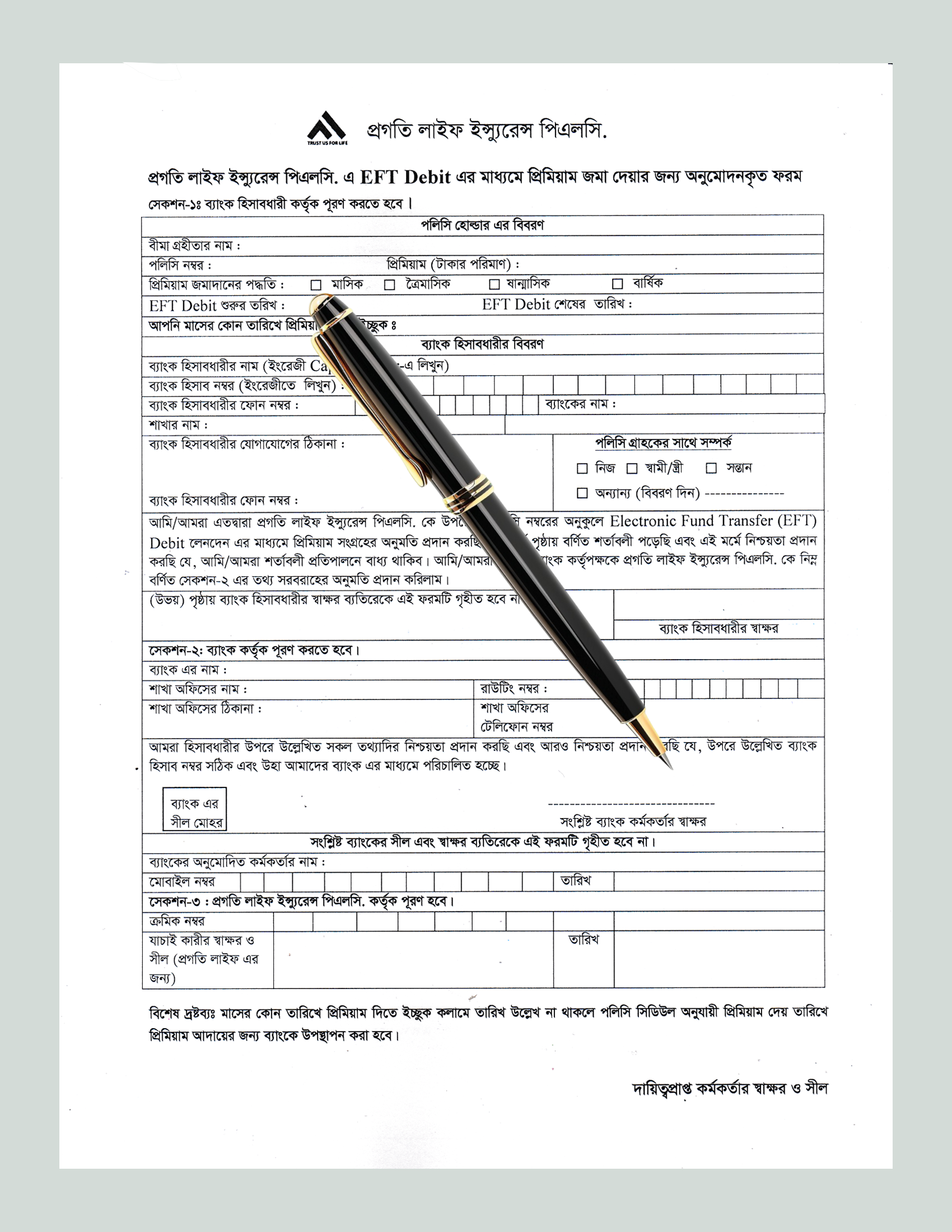 EFT Debit Form